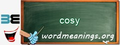 WordMeaning blackboard for cosy